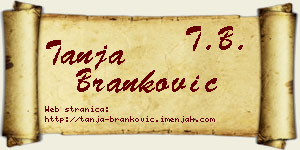 Tanja Branković vizit kartica